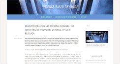 Desktop Screenshot of evidencebasedcryonics.org