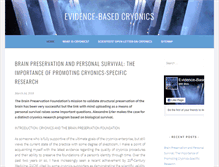 Tablet Screenshot of evidencebasedcryonics.org